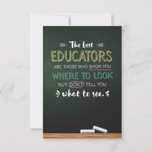 The best Educators Thank You Card (Front)
