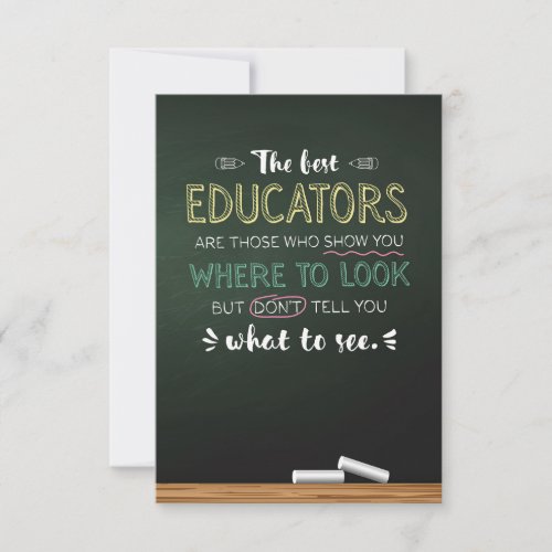 The best Educators Thank You Card