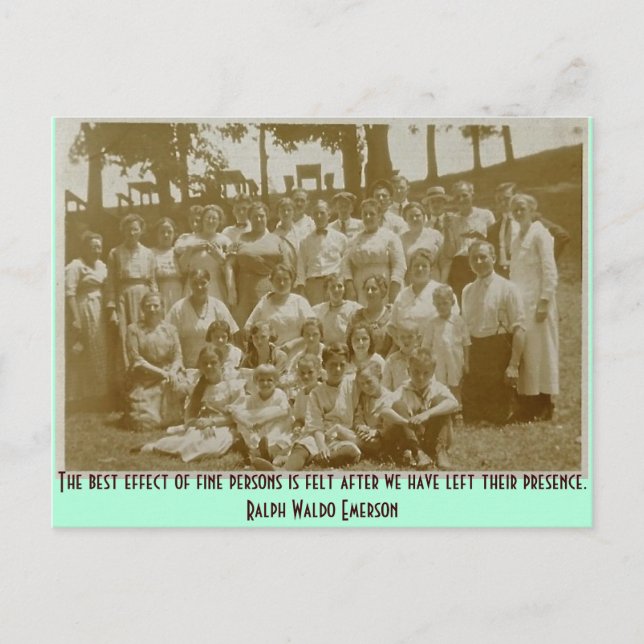 The Best Effect of Fine Persons... Postcard (Front)