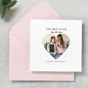 The Best Ever Mom Photo Heart 