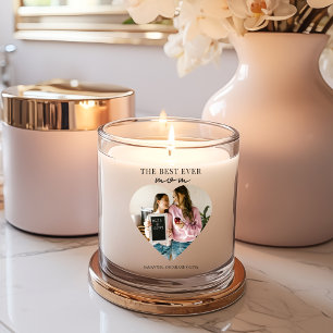 The Best Ever Mom Photo Heart Scented Candle