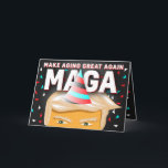 The Best Funny MAGA Donald Trump Birthday Card<br><div class="desc">This greeting card is great for birthdays. The words have "Make Aging Great Again" with a cartoon picture of Donald Trump with a birthday hat on and confetti all around. It's great for liberals,  conservatives or anyone that just likes a chuckle and loves politics.</div>