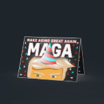 The Best Funny MAGA Donald Trump Birthday Card<br><div class="desc">This greeting card is great for birthdays. The words have "Make Aging Great Again" with a cartoon picture of Donald Trump with a birthday hat on and confetti all around. It's great for liberals,  conservatives or anyone that just likes a chuckle and loves politics.</div>