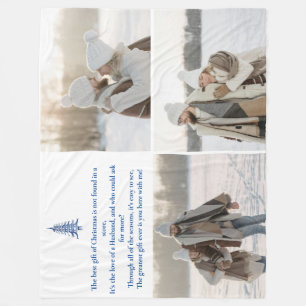 The Best Gift, Husband, Christmas Pagoda 3-Photo Fleece Blanket