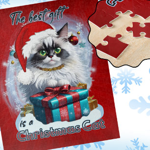 The Best Gift is a Christmas Cat Jigsaw Puzzle