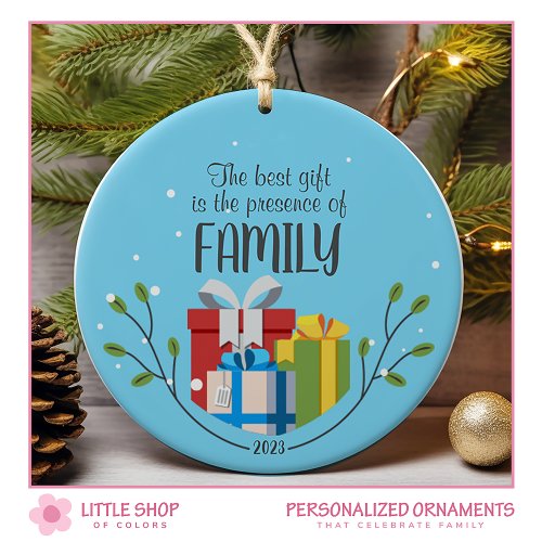 The Best Gift is Family Customized Photo Ceramic Ornament