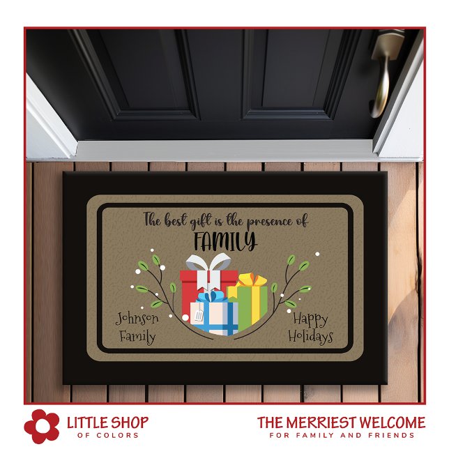 The Best Gift is Family Personalized Christmas Doormat (Creator Uploaded)
