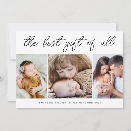 The Best Gift of All Holiday Birth Announcement
