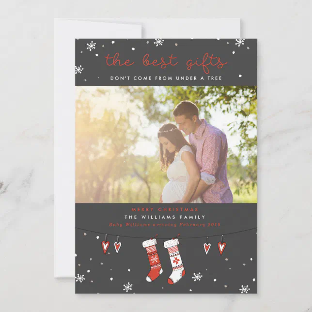 The Best Gifts Pregnancy Christmas Cards | Zazzle