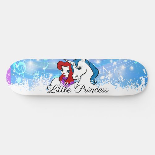 The Best Girly Unicorn Skateboard _ custom name