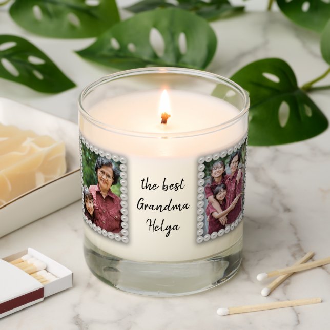 The best Grandma. Customer's photo. Scented Candle (Lit)