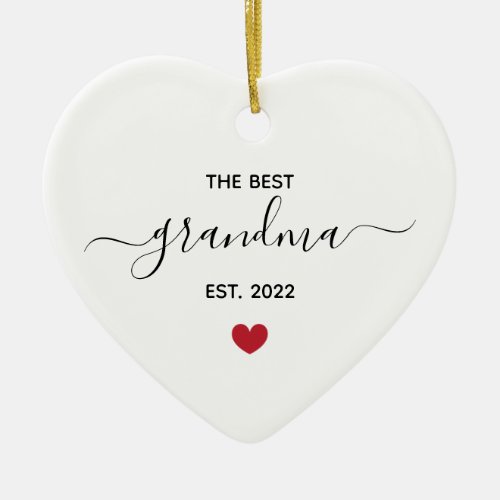 The best grandma est year ceramic ornament 