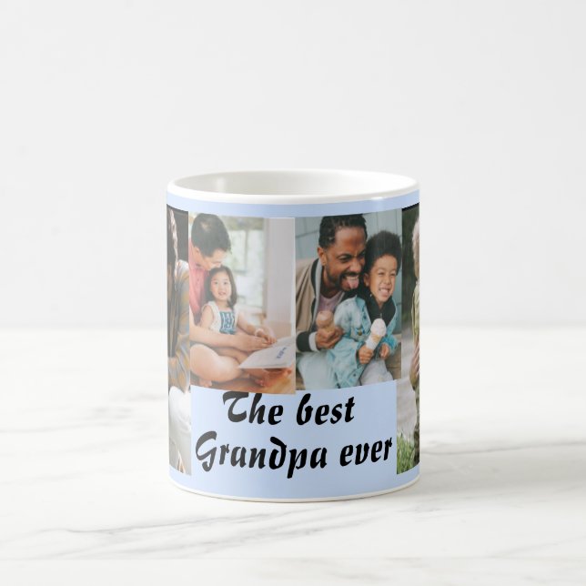 The best Grandpa Ever 4 photos Coffee Mug (Center)