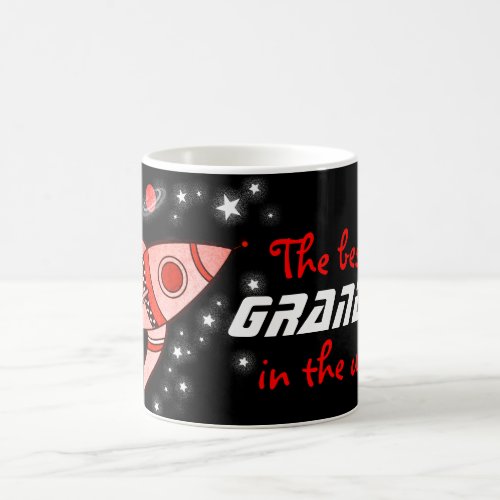 The best grandson in the universe red black mug