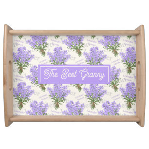 The Best Granny Lavender Personalized Wooden Serving Tray
