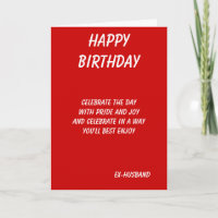 The best in everything-ex husband birthday cards
