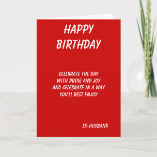 The best in everything-ex husband birthday cards