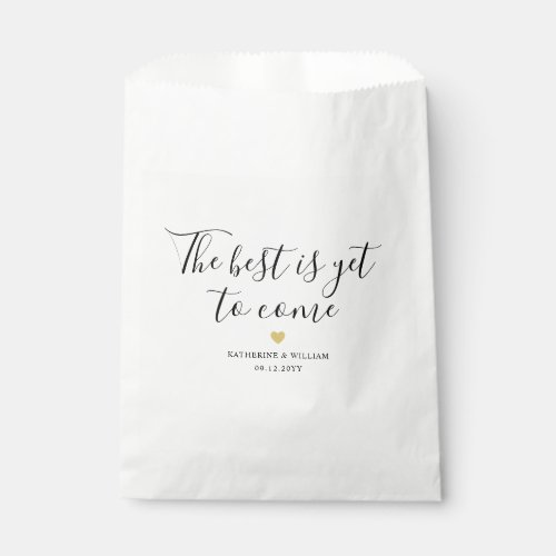 The Best is Yet to Come Elegant Wedding Favor Box Favor Bag
