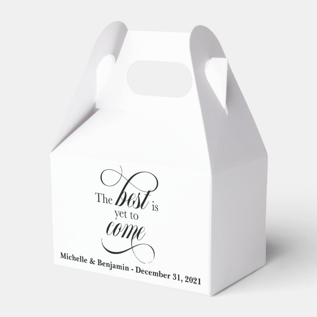 The Best is Yet to Come Favor Box (Front Side)