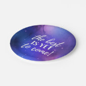 The Best is Yet To Come Positive Quote Paper Plates (Angled)