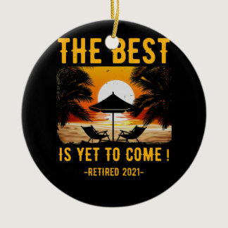 The Best Is Yet To Come Retired 2021 Beach Lover Ceramic Ornament