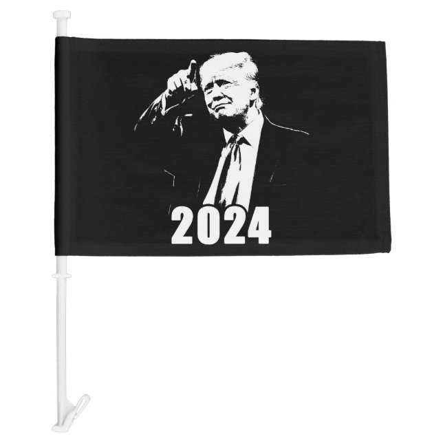 The Best is Yet to Come: Trump USA 2024 Graphic  Car Flag (Front)
