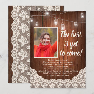 The Best is Yet to Come Vintage Country Birthday Invitation