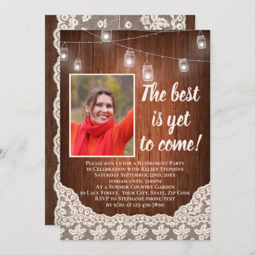 The Best is Yet to Come Vintage Retirement Party Invitation