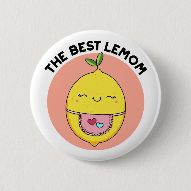 The Best Lemom Funny Lemon Pun  Button (Front)