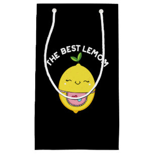 The Best Lemom Funny Lemon Pun Dark BG Small Gift Bag