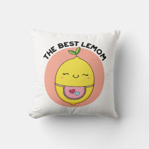 The Best Lemom Funny Lemon Pun Throw Pillow