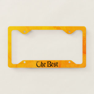 The Best license plate frame B