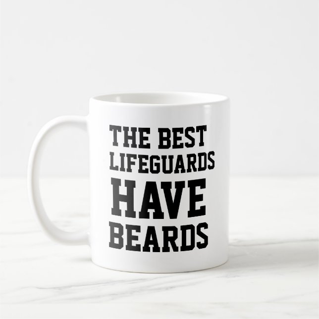 The Best Lifeguards Have Beards Coffee Mug (Left)