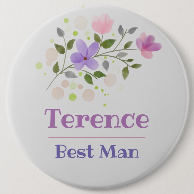 The Best Man Button Badge (Front)