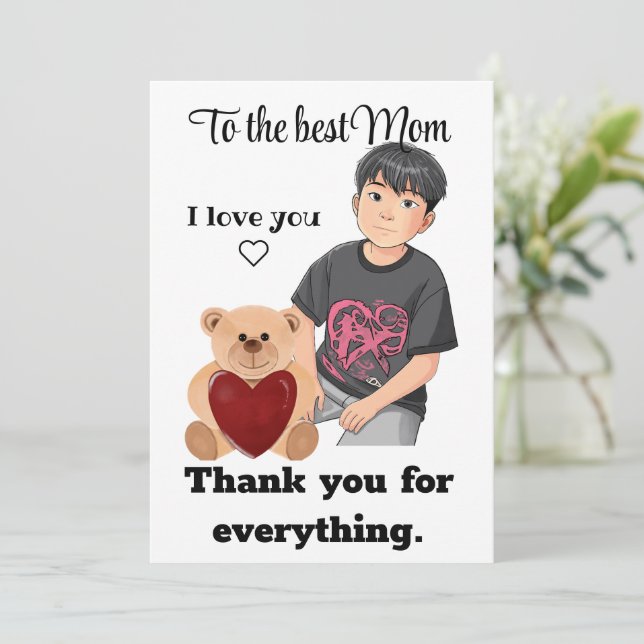 The best mom card (Standing Front)