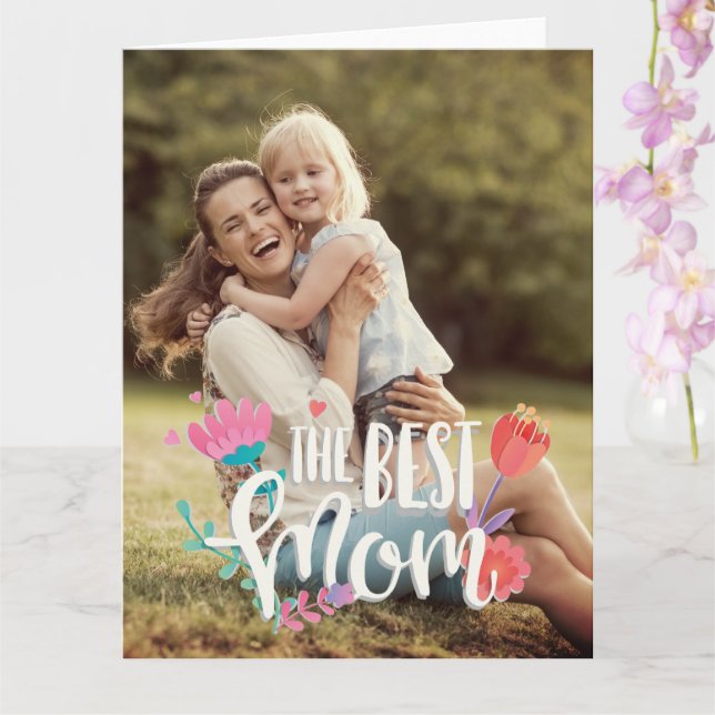 The Best Mom Customizable Card (Orchid)
