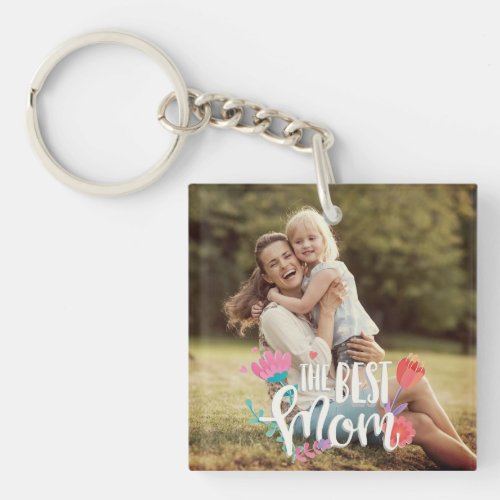 The Best Mom Customizable Keychain