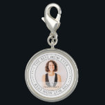 The Best Mom Ever Modern Classic Photo Charm<br><div class="desc">This simple and classic design is composed of serif typography and add a custom photo. "The Best Mom Ever" circles the photo of your mom,  mother,  mum etc.</div>
