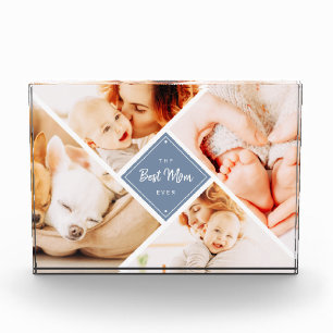 The Best Mom Ever Modern Custom Photo Block