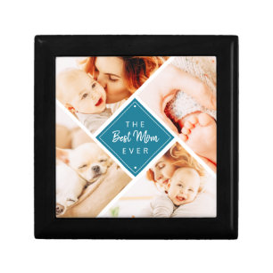 The Best Mom Ever Modern Custom Photos Gift Box