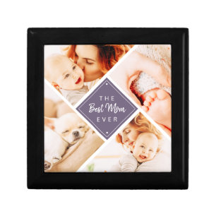 The Best Mom Ever Modern Custom Photos Gift Box