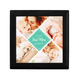 The Best Mom Ever Modern Custom Photos Gift Box