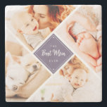 The Best Mom Ever Modern Custom Photos Stone Coaster<br><div class="desc">This simple and classic design is composed of serif typography and add a custom photo. "The Best Mom Ever" in the middle and surrounded by four photos of your mom,  mommy,  mother,  mum,  mama etc.</div>