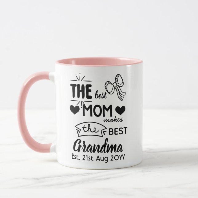 The Best Mom Makes The Best Grandma Personalized Mug (Left)