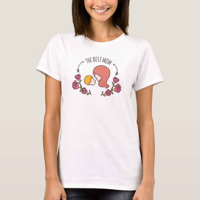 The Best Mom Mother's Day Maternity Sleeve Shirt (Front)