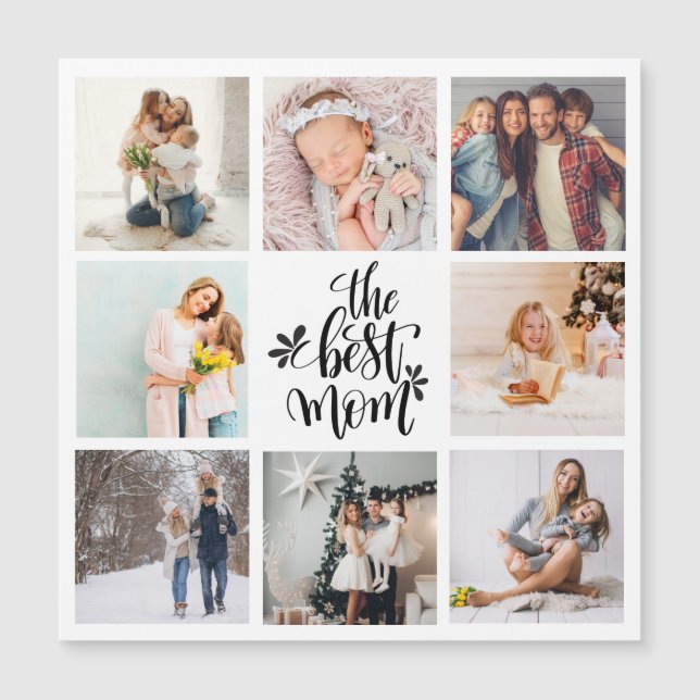 The Best Mom Photo Collage Typography Modern (Front)