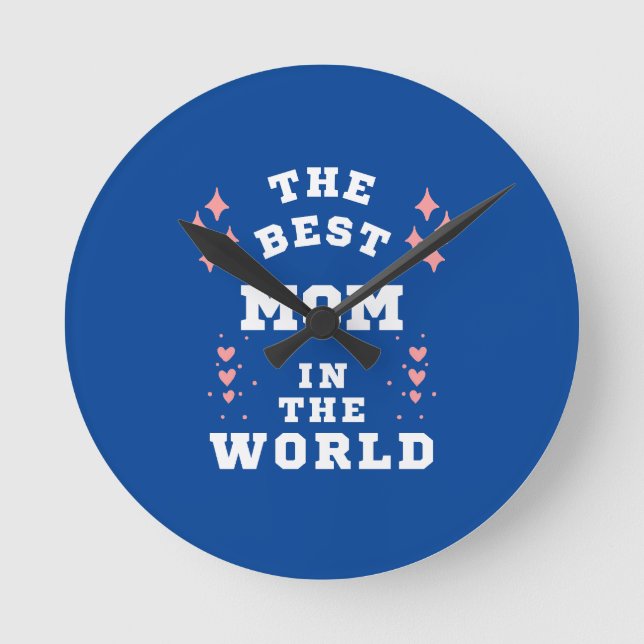 the best mom Throw Pillow Round Clock (Front)
