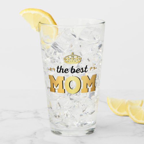 The Best Mom with crown Glass