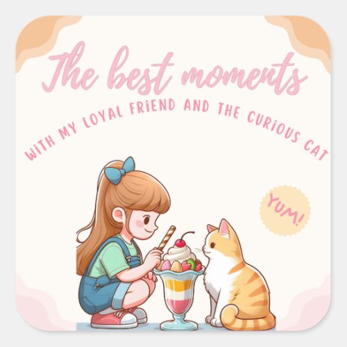 The best moments with my loyal friend and the curi square sticker