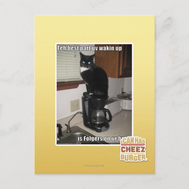 the best part uv wakin up postcard (Front)